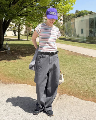 Flap pocket curved fit cotton pants