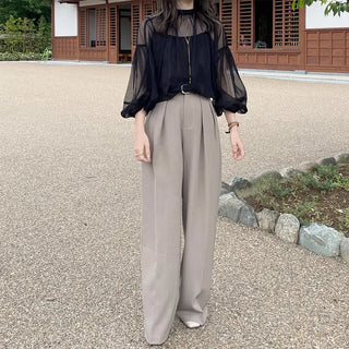 Sheer layered blouse