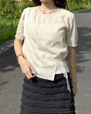 Asymmetrical Wrap Knit