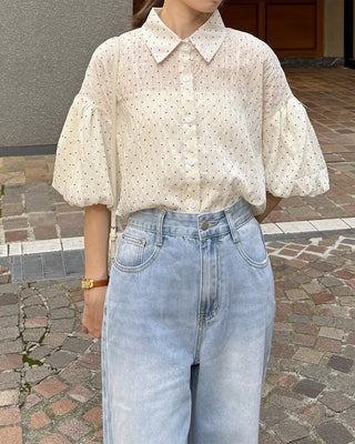 Polka Dot Balloon Blouse