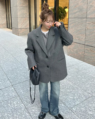 Oversized wool jacket