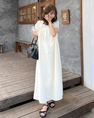 Shoulder String Long Dress