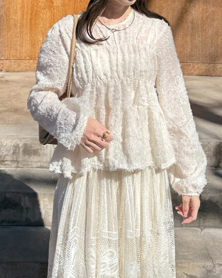 Flower lace blouse