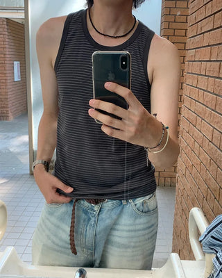 Striped sleeveless top