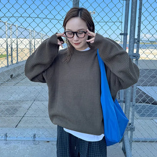 (Unisex) Openwork Round Knit