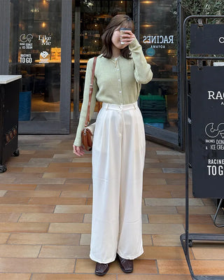 Simple pintuck slacks