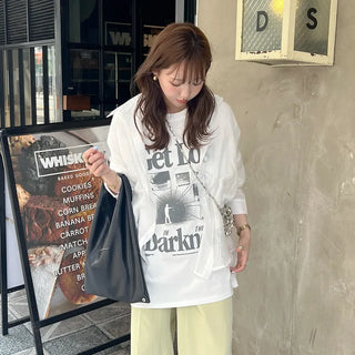 Back button sheer shirt