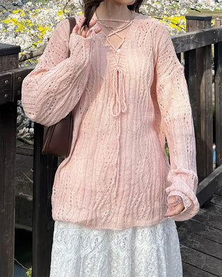 Openwork string knit