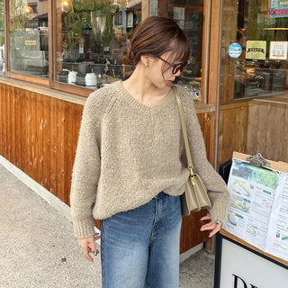 (Unisex) Basic V-Neck Knit