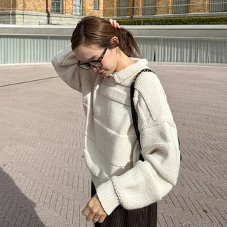 Color patchwork knit