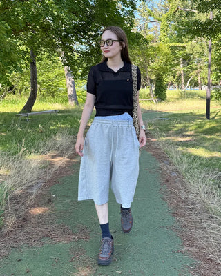 Layered sweat shorts