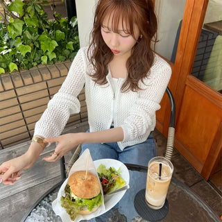 Double zip-up knit cardigan