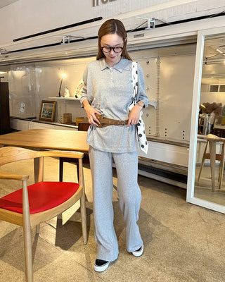 Perforated Button Sweatpants