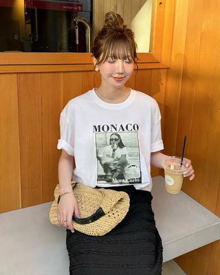 Monaco print short-sleeved T-shirt