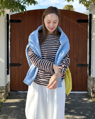 Classic striped T-shirt with label