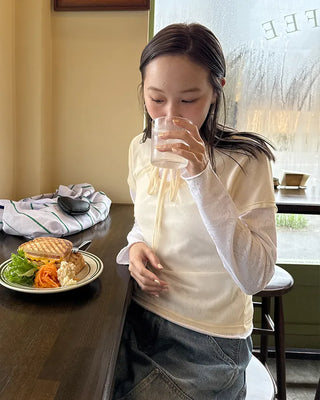 See-through short-sleeved T-shirt