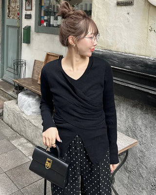 Wrap Point Slim Fit Knit