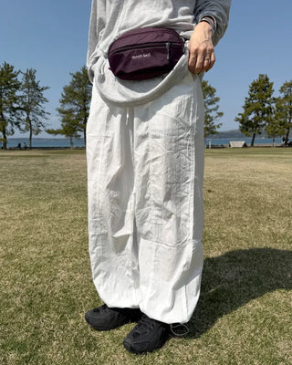Center seam nylon parachute pants