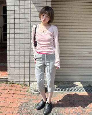 Sweat Slim Capri Pants