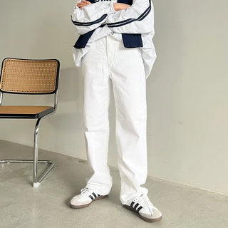 Washed cotton pants