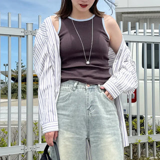 Oversized striped shirt