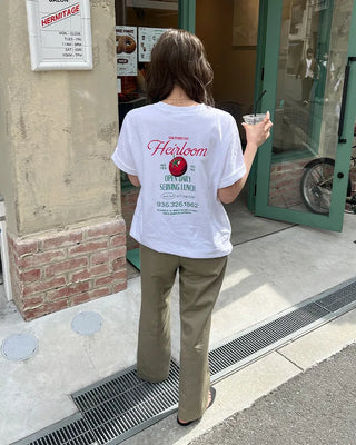 Tomato Lettering Loose Fit Short Sleeve T-Shirt
