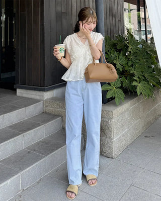 Bootcut denim pants
