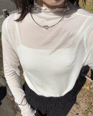 See-through layered T-shirt