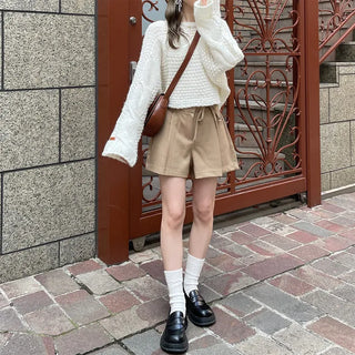 Belted shorts