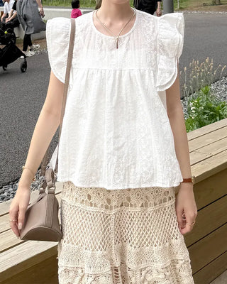 Frilled Punching Wing Blouse