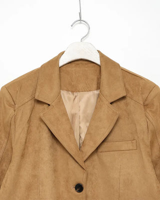 Suede oversized jacket