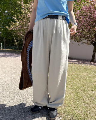 Belted Tuck Sweatpants