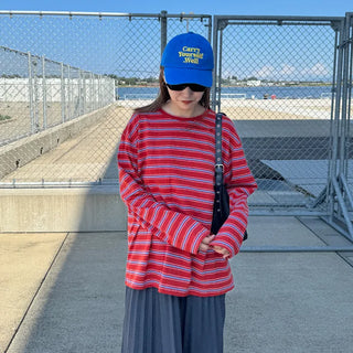 Striped long-sleeved T-shirt