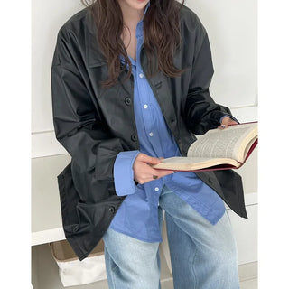 Simple leather jacket