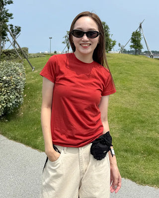 Simple round neck short-sleeved T-shirt