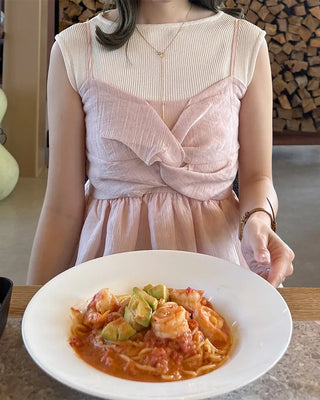 Twisted Frill Bustier Blouse