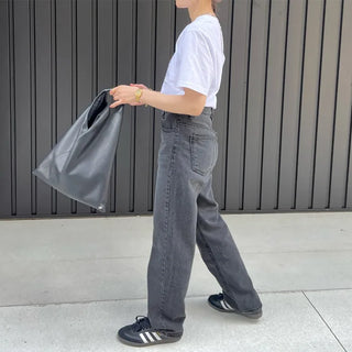 Straight-fit denim pants
