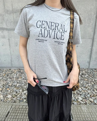 ADVICE Lettering Short-Sleeve T-Shirt