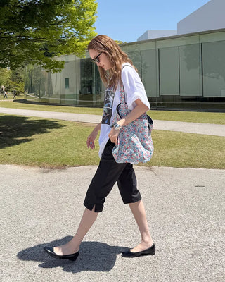 Simple slim capri pants