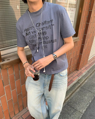 Vintage Lettering Short-Sleeve T-Shirt
