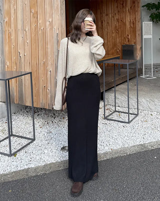 Loose-fit basic knit