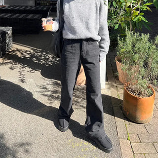 Slim bootcut denim pants