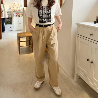 Belted trousers