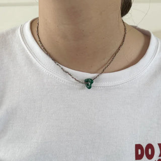 Green Heart Point Necklace