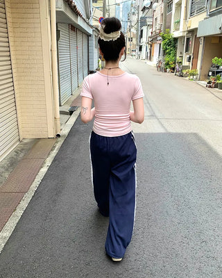 Lace-line sweatpants