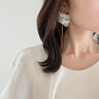 Sheer Ruffle Earrings