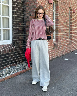 Simple elastic waist sweatpants