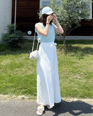 Wrap long skirt