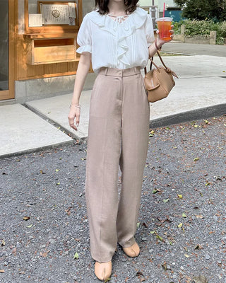 Simple straight-fit slacks