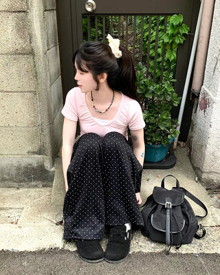 Waist String Dot Sweatpants